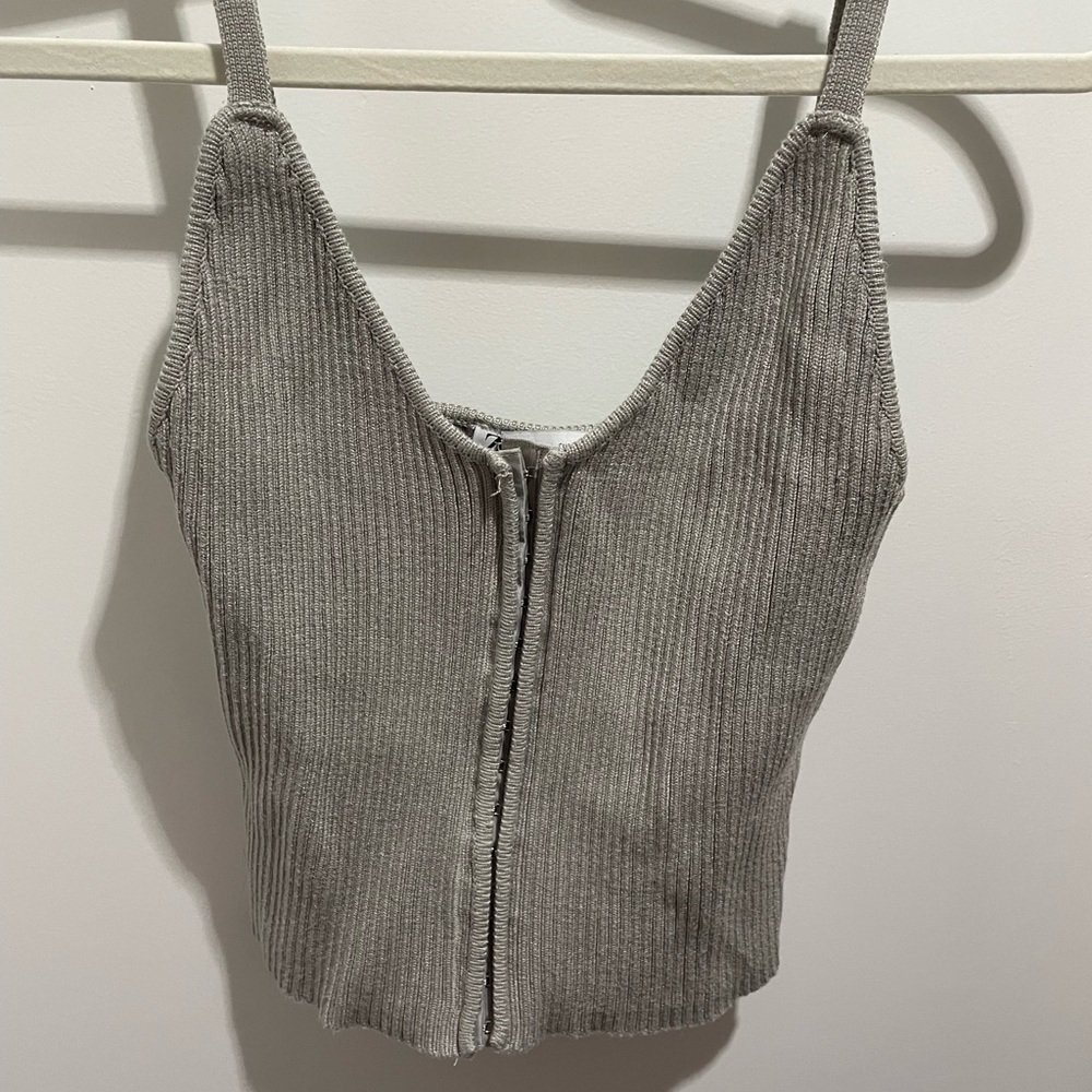 Grey Zara Strappy Top - Size L